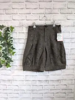 新品【and n closet】レディース　ハーフパンツ　チェック柄　38