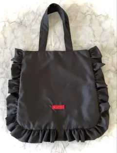 【新品未使用】1点のみ トートバッグ 外フリル 裏地花柄 ハンドメイド