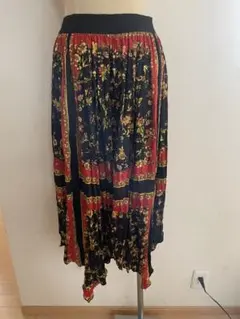 ザラ★ZARA ウエスト総ゴム　アシメスカート　Lサイズ