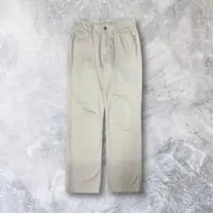 ストレートパンツ 白 カジュアル ウエスト61