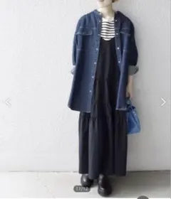 美品✨SHIPS any/ウォッシャブル　ビックシルエット デニム シャツのサムネイル