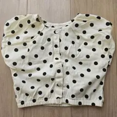 水玉模様リボン付きトップス 100