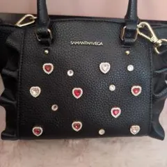 SAMANTHAVEGA ブラックショルダーバッグ