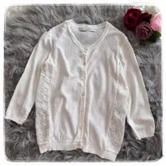 BEAUTY&YOUTH UNITED ARROWS／レース切替 カーディガン