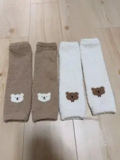 ベビーレッグウォーマー クマ刺繍 2点セット