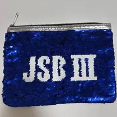 JSB III スパンコールポーチ 青