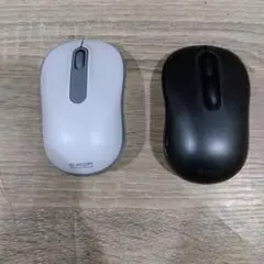 ELECOM ワイヤレス光学マウス 2色セット