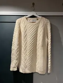 表記M 実寸L Made in Ireland Fisherman Knit