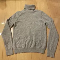 UNIQLO カシミヤタートルネックセーター M グレー