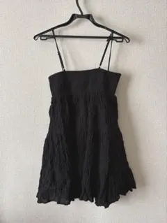ZARA ブラック フリルキャミソールビスチェ