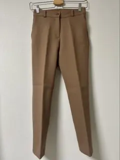 Drawer ドゥロワー ウールシャンブレー ストレートパンツ 36 美品 