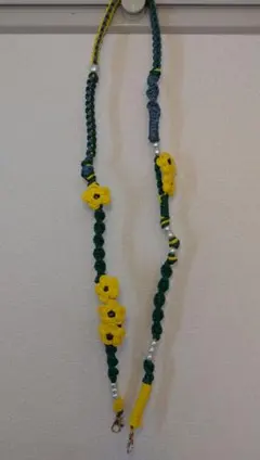 パラコード　スマホショルダーストラップ　ひまわり