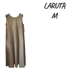 『新品』LARUTA ノースリーブ ワンピースM ベージュ