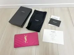 SAINT LAURENT ロングウォレット ピンクのサムネイル