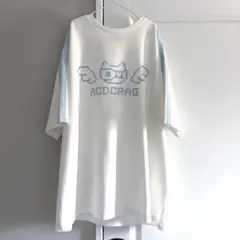 ACDC RAG ドットネコTシャツ　ホワイト　天使界隈のサムネイル