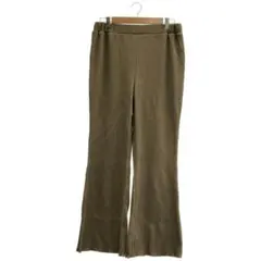 classicalelf フレア ワイド パンツ ウエストゴム ブラウン XL