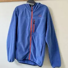 《美品》mobus モーブス フリースジャケット フード付 水色 M