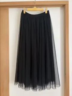 黒 チュール フレアスカートのサムネイル