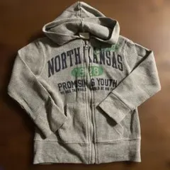 グレー フード付き パーカー