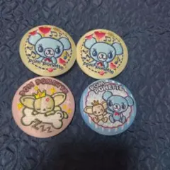 ナルミヤキャラクターズ 刺繍缶バッジ ポンポネット コンプセット 4点