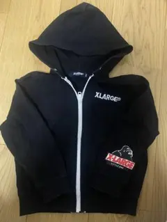XLARGE ブラック ジップアップパーカー 100