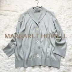 極美品 マーガレットハウエル シルクカシミヤ レース編みクルーネック