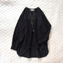 BEARDSLEY ビアズリー 洗える✨ ドット ティアード ブラウス ブラック