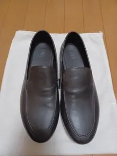 Zara メンズ　レザーローファー