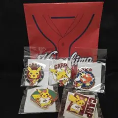 広島カープ ポケモン 30th ピンバッジ 5個セット ピカチュウ 未開封