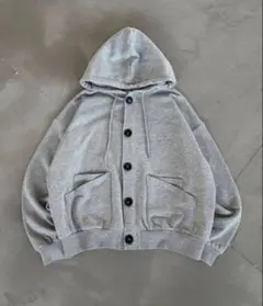 【EPNK】Double pocket marble button hoodie