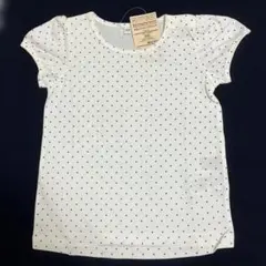 水玉模様　パフ袖　半袖Tシャツ 100cmのサムネイル
