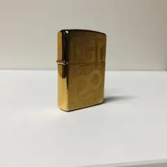 使用品限定ZIPPOロゴデザインゴールド色ZIPPO