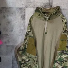 マルチカム迷彩コンバットシャツカーキXL長袖ハーフジップ軍物　A76,7のサムネイル