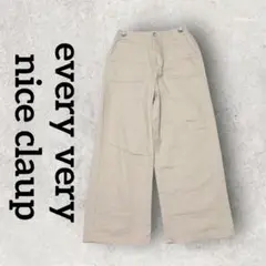 every very nice claup ストレートワイドパンツ (ベージュ)