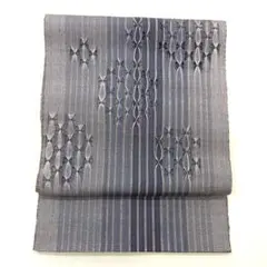 名古屋帯 八寸 変わり織 縞 24M102n