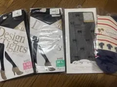 新品　柄タイツ　セット