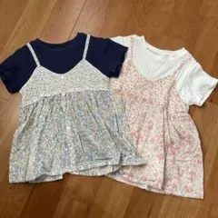 petit main フラワープリント Tシャツ 130cm