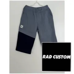 RAD CUSTOM アシンメトリー カラー切替 パンツ 膝丈 130-150