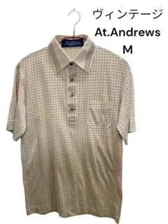 ヴィンテージ　At.Andrews ポロシャツ M 麻　夏涼しい ゴルフ