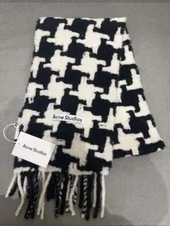 ACNE STUDIOS SCARF/WHITE/BLACK