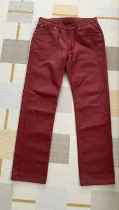 Lee コットンパンツ レッド 34×33 日本製 コーティングのサムネイル