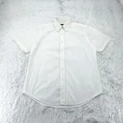 RALPH LAUREN シアサッカー 半袖シャツ ロコ刺繍　白 Mのサムネイル
