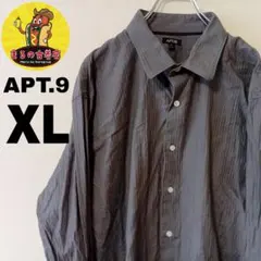 USA古着 APT.9　長袖ボタンシャツXL　グレー