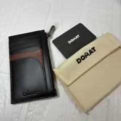 【未使用】DOMAT カードケース メンズ 薄型 小銭入れ付 フラグメントケース