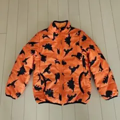 ♥️12日セール♥️美品　ブルーマート　恐竜柄オレンジ中綿コート　120