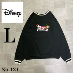 定番 Disney Mickey Mouse 刺繡ロゴ トレーナー
