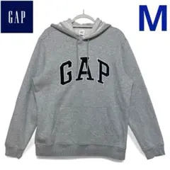 ⭐GAP•ギャップ⭐グレー•ロゴ入れ•フード付きパーカー•Mサイズ•美品