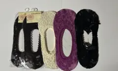 新品　パンプスソックス　レース　セット
