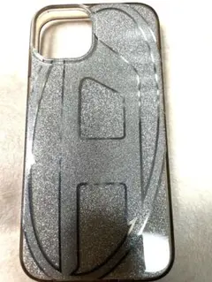 DIESEL iPhone11ケース シルバー ラメ グリッター ロゴのサムネイル