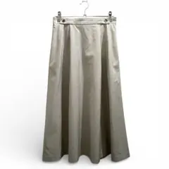 ミモレ丈 フレアスカート アイボリー M